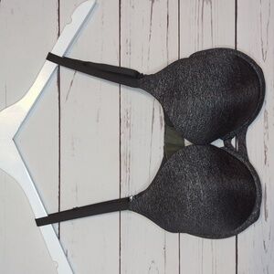 Victoria's Secret Perfect Shape Charcoal Grey Black Underwire Bra Women's 34DD